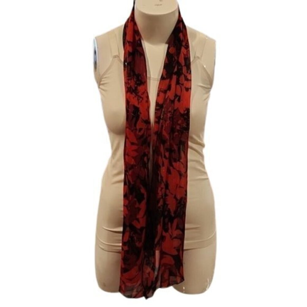 Red, Black and Gold Scarf - Picture 2 of 6